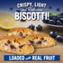 Cooper Street Twice Baked Lemon Blueberry Biscotti Cookies - Light and Crispy Coffee Cookie Bites - Traditional Low Calorie Italian Snacks for Adu...