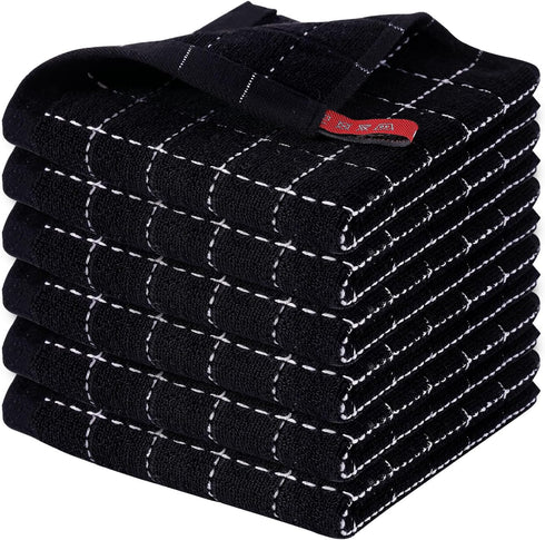 Homaxy 100% Cotton Terry Kitchen Dish Cloths, Ultra Soft and Absorbent Dish Towels for Kitchen, Suitable for Drying and Washing Dishes, 6 Pack, 12...