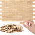 200 Pcs Miniature Dollhouse Flooring Mini Wooden Dollhouse Floor Boards 1 12 Scale Dollhouse Accessories Geometric Bamboo Doll House Furniture Woo...