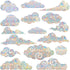 STICKERGURU,16 Pieces Cloud Window Clings - Anti-Collision Window Decals to Save Birds from Window Collisions,Non Adhesive Prismatic Vinyl Window ...