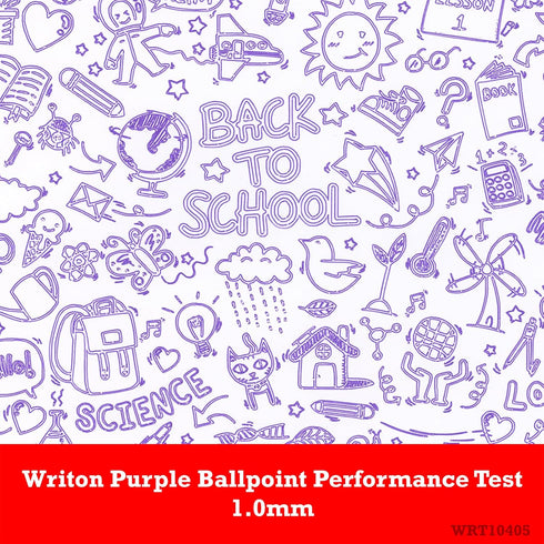 Writon Retractable Ballpoint Pens, Comfort Barrel, 1.0mm Medium Point, Purple Ink, 12 Pack...