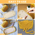 4 Pcs PU Leather Bag Bottom Shaper with Holes for DIY Bag Crochet, Atarvana Oval Bag Bottom Shaper Pads 12x4 Inch for DIY Purse Shoulder Bag Handb...