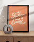 HAUS AND HUES Relax Sign Peach Pictures for Room - Cute Quote Posters & Inspirational Wall Art for Girls | Relax Wall Decor, Take It Easy Poster, ...