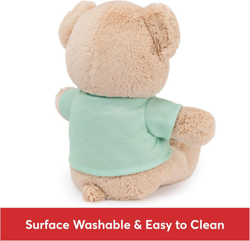 GUND “You Got This” Sustainable Message Bear with Green T-Shirt, Teddy Bear Made from 100% Recycled Materials for Ages 1 and Up, Tan, 12”...