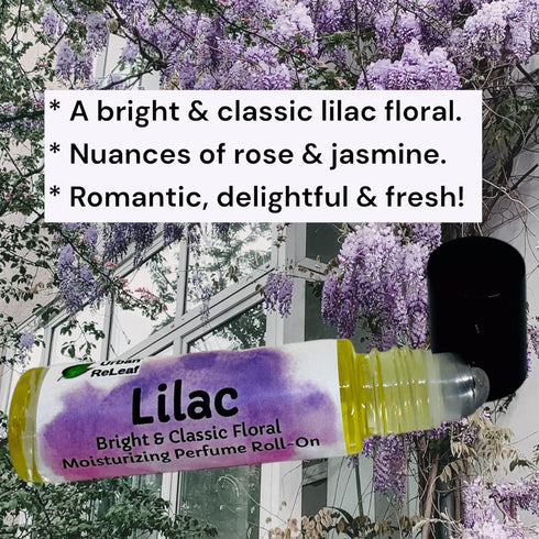 Urban ReLeaf Lilac Perfume Oil Roll-On. Classic Floral Scent, Fresh Romantic Bouquet. Long Lasting Fragrance Oil, Moisturizing Jojoba & Alcohol-Fr...