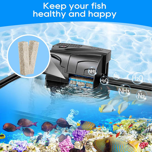 12PCS Ammonia Reducer Filter Pads Compatible with Aqueon Filter 10, Fish Tank Filters Replacement Filter Cartridges for Aqueon Quietflow LED PRO &...