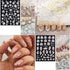 Flower Nail Art Stickers Decals 5D Embossed Spring Nail Decals 3D Self-Adhesive Nail Art Supplies Yellow Pink White Kapok Camellia Design Nail Acc...