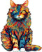 Wooden Puzzle for Adults, Cat Wooden Jigsaw Puzzles for Adults, Unique Animal Shape Wood Cut Puzzles for Family Friend(S-8.3 * 6.6in-80pcs)...