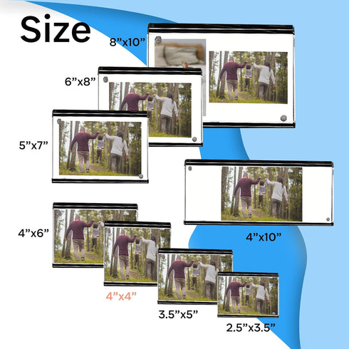 Canetti Color Edge Magnet Frame Graphite Square 4x4 inch...