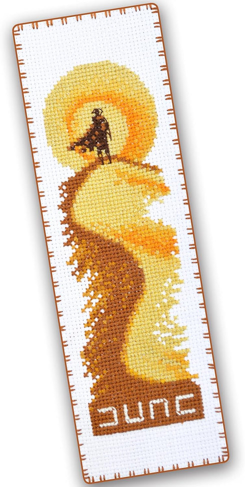 Counted Cross Stitch Kit 'Dune' - DIY Hand Embroidery Bookmark with Design Pattern...