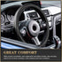 K KNODEL Universal Fit Steering Wheel Cover, Microfiber Leather Car Steering Wheel Cover, Anti-Slip Car Wheel Protector, 15 Inch (Black)...