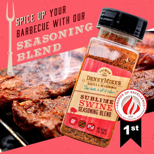 DennyMike’s Sublime Swine Seasoning Blend, All Natural Spices and Seasonings, Low Sodium and Keto-Friendly Chili Seasoning Mix, BBQ Rub for Cookin...