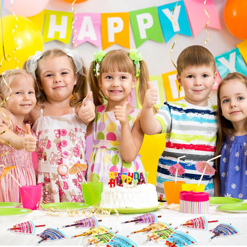 Panelee 72 Pcs Happy Birthday Pencils and Greeting Cards Set Colorful Printed Birthday Pencils Bulk Birthday Certificates Happy Birthday Pencils w...