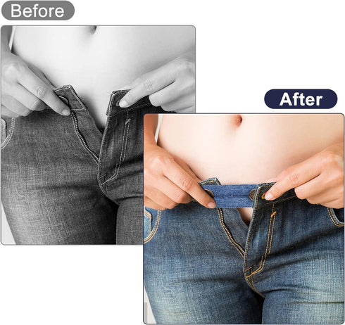 Denim Waist Extender Button for Jeans and Skirt Comfy Metal Buttons 4 Pcs (Blue)...
