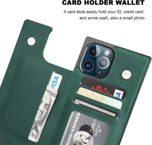 Bocasal Crossbody Wallet Case for iPhone 12 Pro Max Credit Card Holder PU Leather Kickstand Shockproof Detachable Cross Body Strap Lanyard Magneti...
