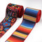 2 Rolls Cinco de Mayo Craft Ribbons for Wreath Bows, 2.5"×10 Yards Wired Edge Ribbons Mexican Fiesta Ribbon Mixed Color Stripes Wired Ribbons for ...