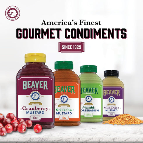 Beaver Cranberry Mustard, 13 oz squeeze bottle...