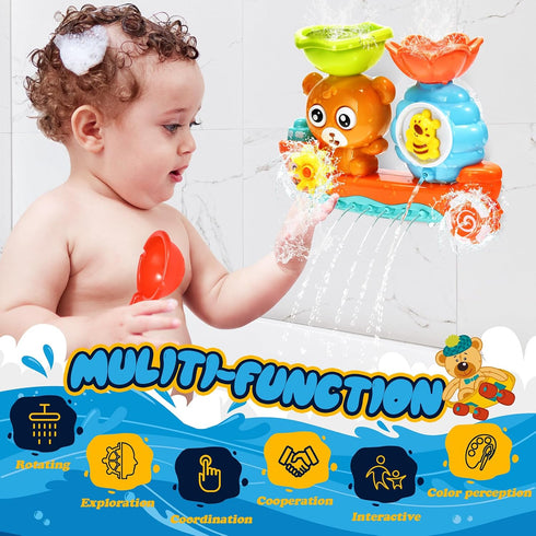 Bath Toys for Toddlers 1-3 Kids Bathtub Toy Bear Water Tub Toys for Shower Bath Time Toys to Boys Girls Baby Kids Infant Preschool Learning Gift...