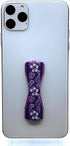 LOVEHANDLE Universal Phone Grip for Most Smartphones, Mini Tablets and Cases, Hibiscus Purple Design Elastic Strap with Purple Base, lh-01-hibiscu...