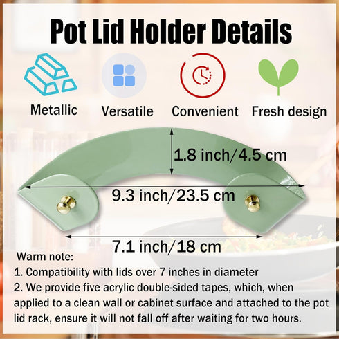 Pot Lid Holder - Pot Lid Organizer Inside Cabinet Wall Mount Metal Durable Pot and Pan Lid Storage for Kitchen...