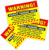Private Parking Stickers (Pack of 50) Reserved No Permit Area Violation Warning Notice Vehicle is Illegally Parked - Large Size 6" X 9" – Yellow...