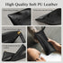 MROCO Pencil Case Black Pencil Bag PU Leather Pen Case Small Zipper Pouch for Pencils, Pens, Markers, Makeups, Change, Coins...