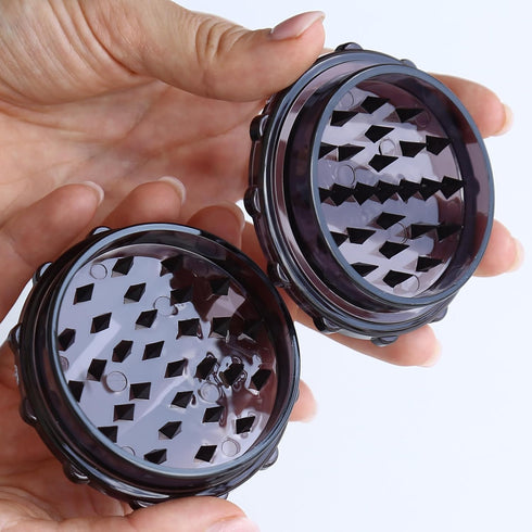 Acrylic Herb Grinder | Large 3 inch Black plastic grinder | (Black)...