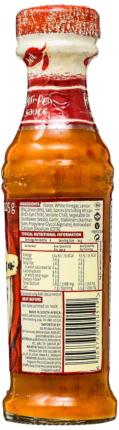 Nando's - Hot Peri-Peri Sauce 125ml...