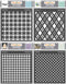 CrafTreat Geometric Stencils for Painting on Wood, Canvas, Paper and Fabric - Shepherds Check, Double Diamond, Houndstooth and Bold Polka Dots - 4...