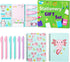Axolotl Sticky Note A5 Notebooks Pens Stationery Set - Axolotl Self-Stick Notes Pads Spiral Notebooks Black Gel Ballpoint Pens Back to School Offi...