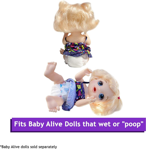 Pail Buddies Baby Doll Diapers Refill Value Pack for Baby Alive Baby Dolls, 32 Diapers...