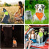 2 Pcs Reflective Dog Bandana Neon Orange Green High Visibility Dog Reflective Gear Dog Reflective Scarf Bib for Dog Camping Night Walking Off Leas...