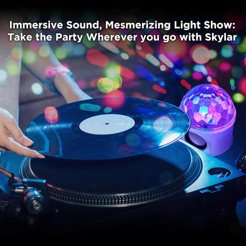 SKYLAR Disco Ball Speaker: 6 Light Modes, Bluetooth Connectivity, HiFi Audio, USB Powered – Perfect for Parties, Birthdays, Weddings – Illuminates...