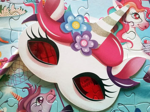 I Love Unicorns 100 Piece Puzzles for Kids Ages 4-8, Gifts for Girls and Boys 5 6 7 8 Years Old and Up, Read Secret Messages with Unicorn Decoder ...
