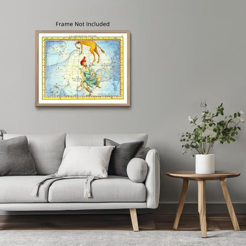 Posterizer 1 pcs-1776 star chart of the constellations Camelopardal & Auriga-Astrology & Zodiac Art-Astronomy & Celestial Art- UNFRAMED Wall Art...