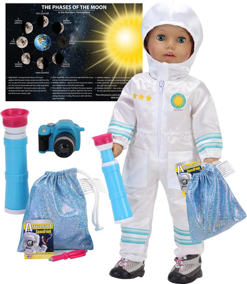Sophia's 18" Doll 8 pc. Smithsonian STEM Career Collection Astronaut Space Suit and Lunar Accessories Set...