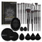 MAANGE Makeup Brushes 29 Pcs Makeup Kit, Premium Synthetic Foundation Powder Concealers Eye shadows Blush Brush Make up Brushes Set (Black, 29 Pie...