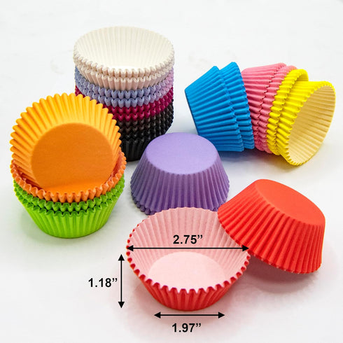 Cupcake Liners Standard Cupcake Cups 500 Pcs Cupcake Wrappers Papers Baking Cups for Cake Balls, Muffins, Cupcakes and Candies (12 Colors, 500 Pcs...