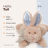 Bearington Collection Baby Bunny Tail Plush Stuffed Animal Bunny with Rattle, 8 inches...