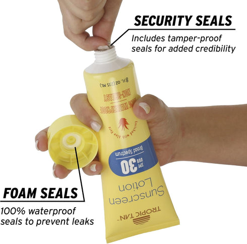 GoPong Sunscreen Flask 2 Pack (16 oz Total) - Hidden Alcohol Travel Flasks - 2 Secret Liquor Containers for Beaches, Cruises, and Sports Events...