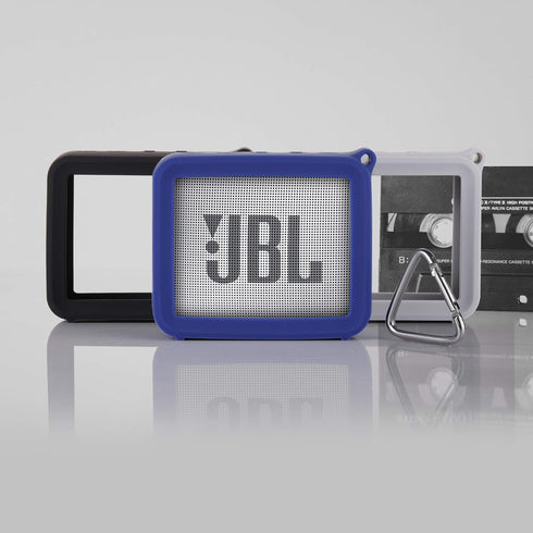 TXEsign Travel Protective Silicone Stand Up Carrying Case Compatible with JBL GO 2 Portable Bluetooth Waterproof Speaker (Grey)...