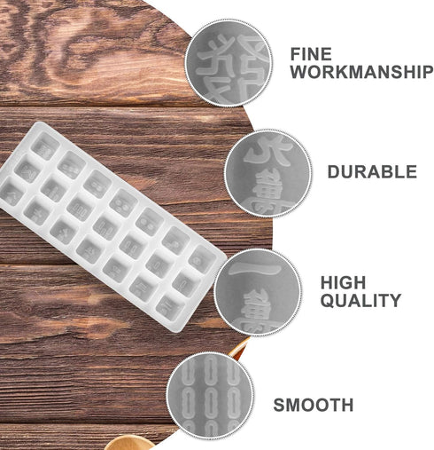 EXCEART 2pcs Creative Mahjong and Dice Epoxy Resin Casting Molds Resin Silicone Molds for DIY Craft Project...