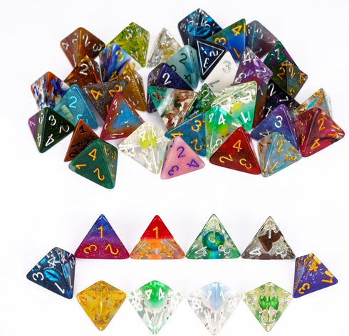 10 Pack of D4 Dice Random Color D4 Polyhedral Dice 4 Sided D&D Dice for DND RPG MTG Table Games Dungeons and Dragons Dice...