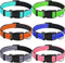 6 Pcs Reflective Dog Collar Soft Padded Breathable Nylon Pet Collar Adjustable Puppy Collar with Safety Locking Buckle for Dogs Cats Puppy Pets Ac...
