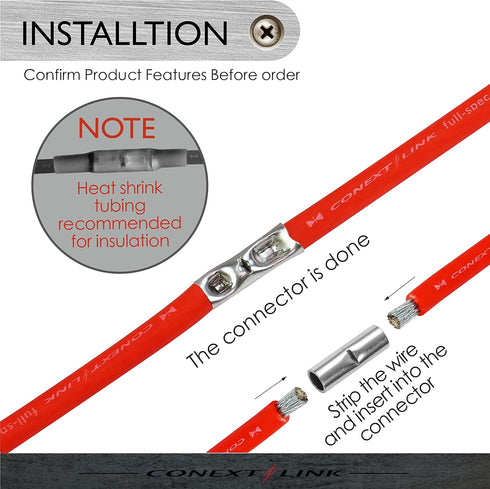 Conext Link BCU6-8 Uninsulated Butt Connector 8 Pack (6 Gauge) ?17032?...