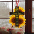 Talataca Sunflower Jesus God Way Maker Christian Bible Verse 2D Flat Car Rear View Mirror Accessories Christmas Tree Ornament Decoration Hanging C...