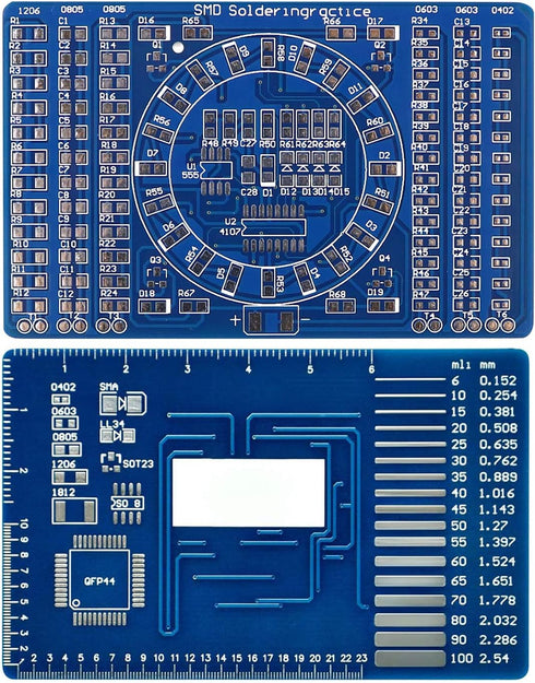 Soldering Practice Kit,DIY SMD SMT Welding Practice Soldering Skill Training Board (Soldering-150 Elements)...