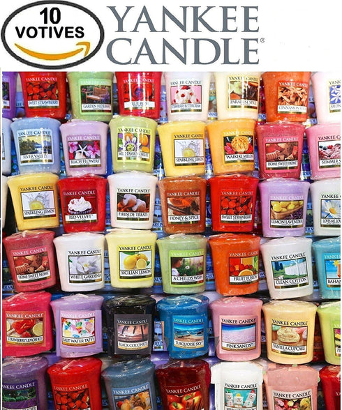 Yankee Candle Votives - Grab Bag of 10 Assorted Votive Candles - Random Mixed Scents...