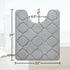OLANLY Memory Foam Toilet Rugs U-Shaped 24x20, Ultra Soft and Absorbent Bathroom Rugs, Non-Slip Thick Toilet Bath Mat, Machine Wash Dry, Contour B...