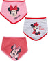 Disney Baby Girls' Bandana Bibs 3 Pack Set for Feeding, Teething, and Drooling, Red/Grey/Pink...